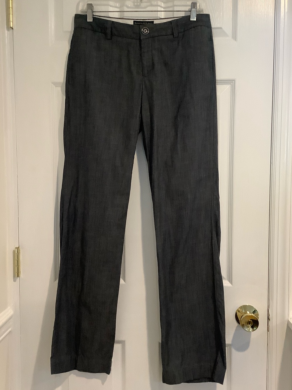 BANANA REPUBLIC Gray/Blue Cotton Girl Boss Professional Interview Career Pants